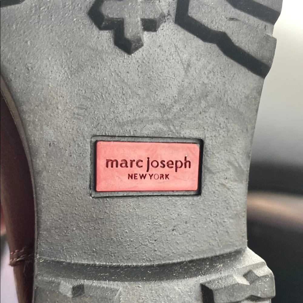 Marc Joseph Women's Red Brown leather booties Sz 6.5